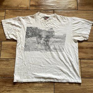 Vintage Hog Wild Arkansas Razorback Shirt Size Large Single Stitch